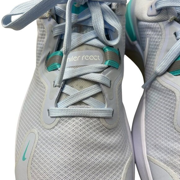 Nike Womens React Miler CW1778-004 Gray White Running Shoes Size 10 Sneakers - Picture 3 of 10
